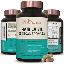 Hair La Vie Live Conscious Clinical Formula Hair Growth Vitamins for Women an...