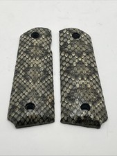 Full Size Ambi Cut 1911 Grips Wrapped In Western Diamondback Rattlesnake Skin