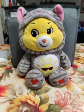 2021 Care Bears 12 Funshine Kitty Cat Hoodie Yellow Plush Sun Sunshine Smirk
