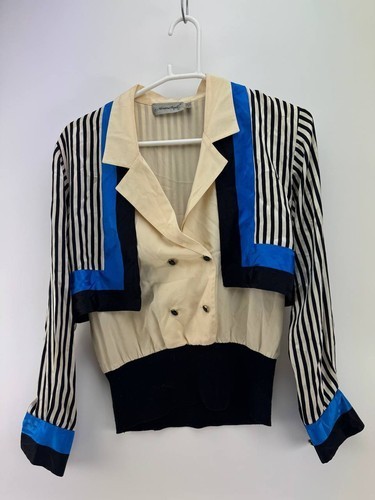 Adrianna Papell Womens Beige 100% Silk Top Long Sleeve Shirt Size 6