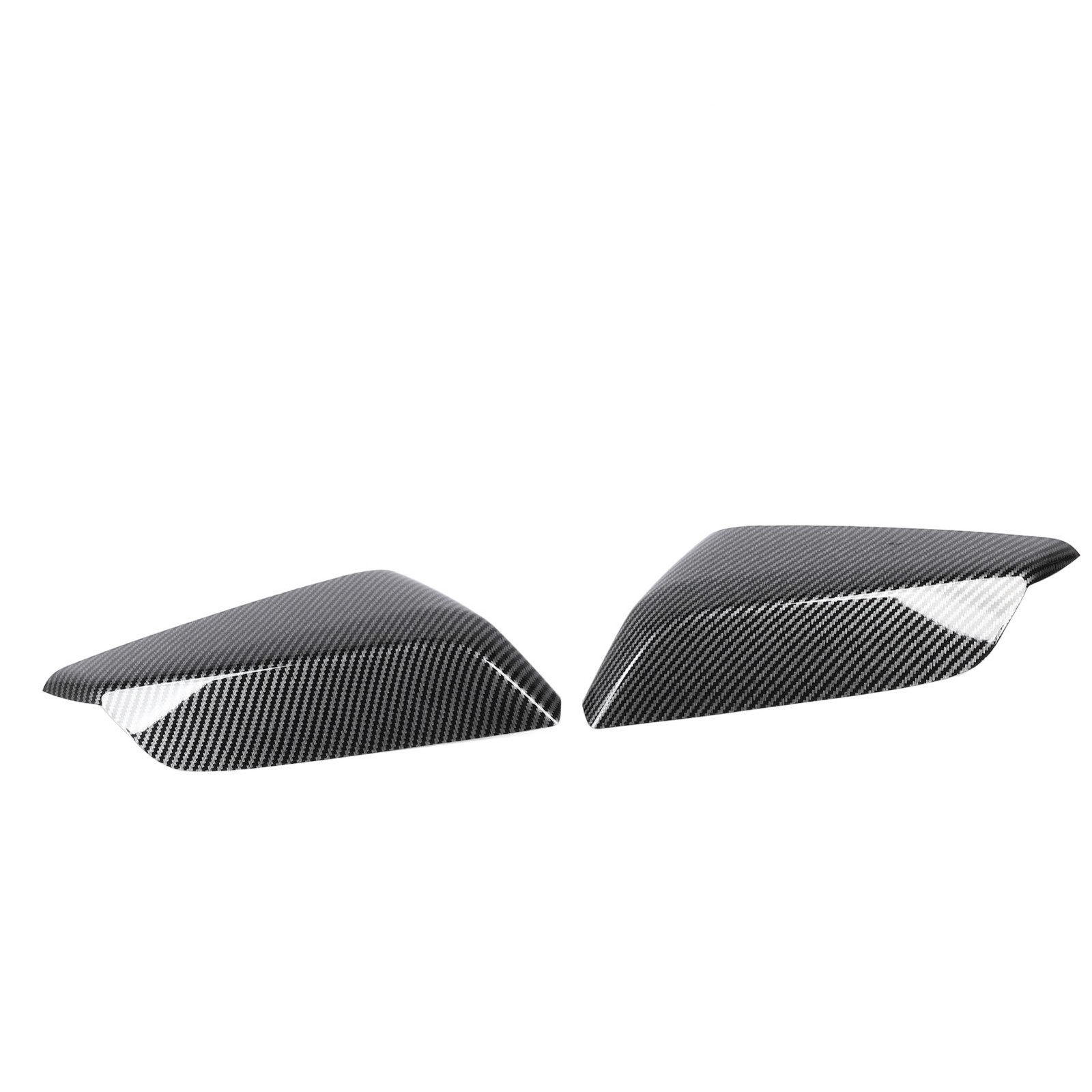 2PCS Door Mirror Cover Carbon Fiber Strong Protection Weatherproof Wing Mirror