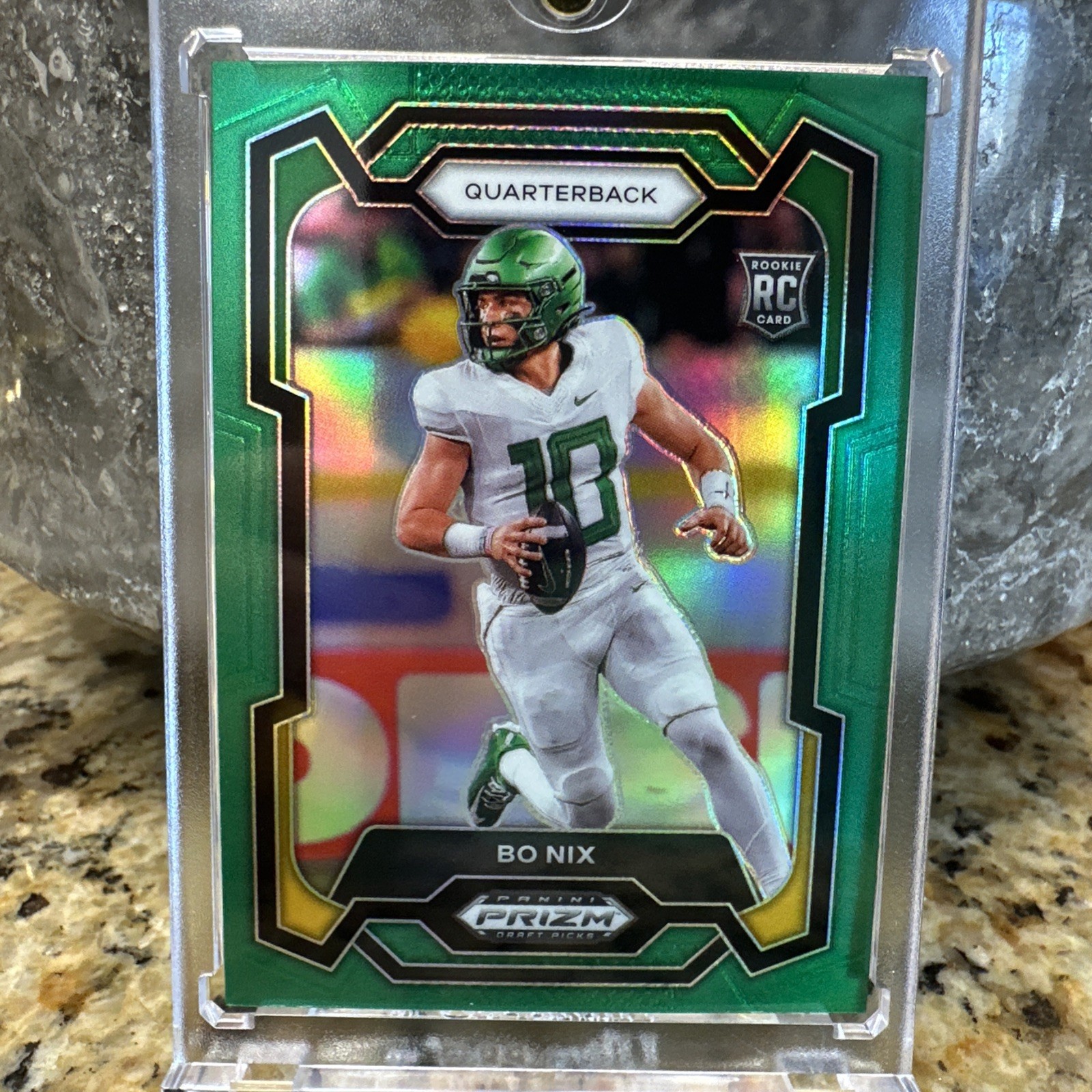 2024 Panini Prizm Draft Picks - Bo Nix #105 Green Prizm (RC)
