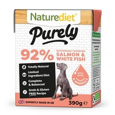 Purely, Complete Wet Food, Salmon & White Fish, 390g (Pack of 18) 4.41 per kilo