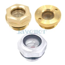 M10-M60 1/4"-2" BSP NPT Brass/Aluminum Oil Sight Glass Window For Air Compressor