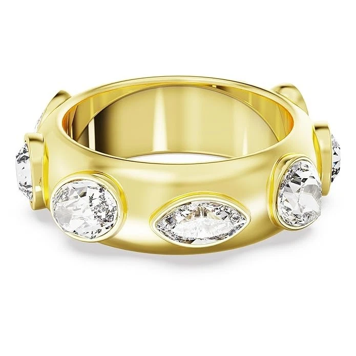 Anel de coquetel Dextera novo na caixa cortes mistos, branco, ouro e bolsa de presente tamanho 52 £99,00 - Imagem 2 de 4