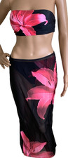 Bikini wih matching long skirt size L/14 removable pads multicoloured funsun