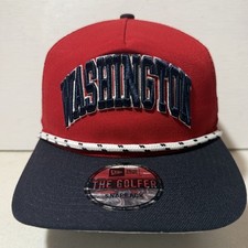 New Era Washington Nationals Golfer A-Frame Snapback Adjustable Hat Cap Red/Blue