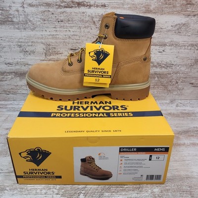 Herman Survivors Professional Series Men's Size 12 Driller Steel Toe Work Boots