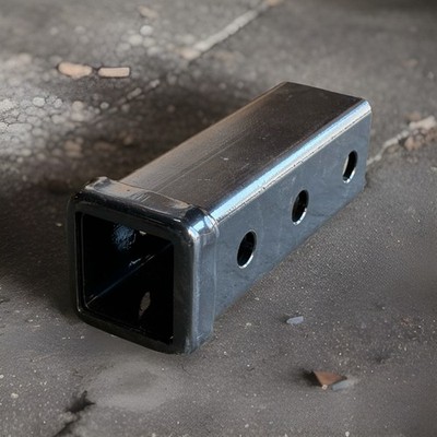 Hitch Adapter 2'' X 7-1/2  Weld-on Bar Trailer Receiver Tube Raw Steel 3 Pin Hole