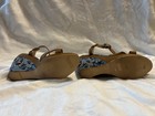 Vintage Blue Floral Tapestry Wedge Sandles by Coclico Made in Italy — photo 6
