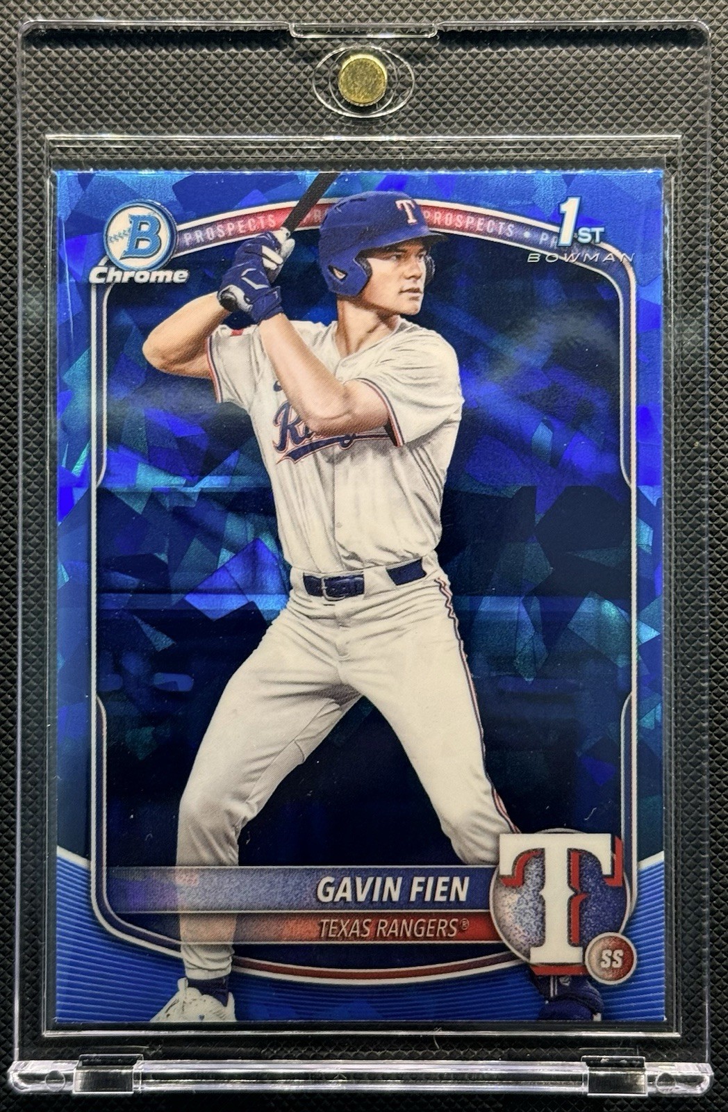 2025 Bowman Draft Sapphire Gavin Fien 1st Prospect #BDC-15 Rangers