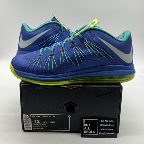 Talla 12 - Nike Air Max LeBron 10 Low Sprite (579765-500) - Imagen 1 de 9
