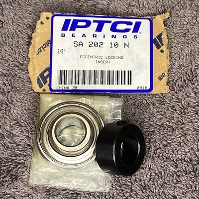 IPTCI SA202-10N Insert Ball Bearing Eccentric Locking 5/8'' Bore NOS Open Box