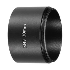 30mm M48 Lens Adapter Ring Extension Tube for Camera and Eyepiece, Black