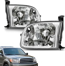 For 2000-2004 Toyota Tundra Regularaccess Cab Headlights Lamps Halogen Headlamp
