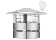 6 Inch Round Chimney Cap Adjustable Roof Cap for Vents Chimney Cap with Screen.