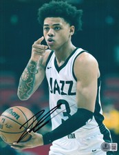 KEYONTE GEORGE signed (UTAH JAZZ) basketball 8X10 photo BECKETT BAS BW54518