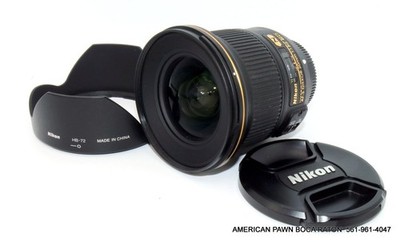 Nikon AF-S Nikkor 20mm f/1.8 G ED Wide Angle Lens w/Hood