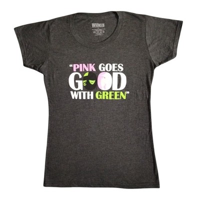 Wicked T-Shirt Damen L Grau Elphaba Glinda Pink Goes Good With Green Official