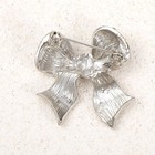 Rhinestone Bow Brooch Pin for Women Elegant Vintage Sparkly Silver Crystal Brooc