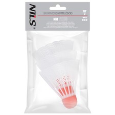 Badminton Federbälle Nylon 3er Set Federball Badmintonbälle NILS NBL6003