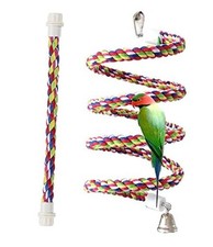 2PCS Rope Bungee Bird Toy,Bird Bungee Climbing Swing, Large and Small Sizes