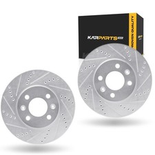 For Saab 9000 1990-1998 Rotors Silver Drilled And Slotted Rotor Style