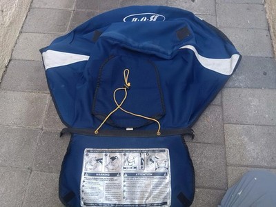 BOB Revolution SO SINGLE Stroller CANOPY  Cloth  BLUE And WHITE 2005- 2009