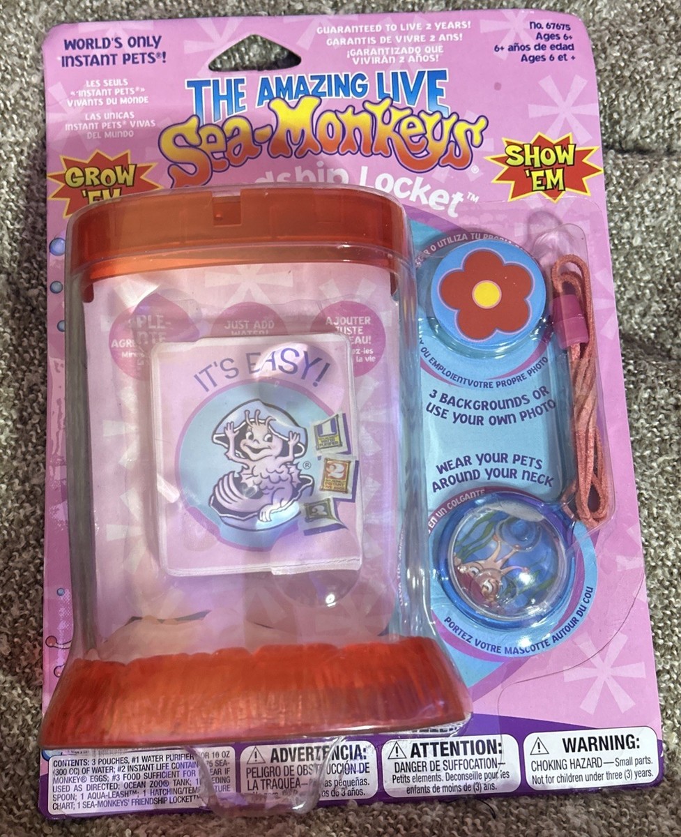 NEW Vintage 2007 The Amazing Live Sea Monkeys Friendship Locket