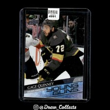 2020-21 Upper Deck #454 Gage Quinney Vegas Golden Knights Young Guns