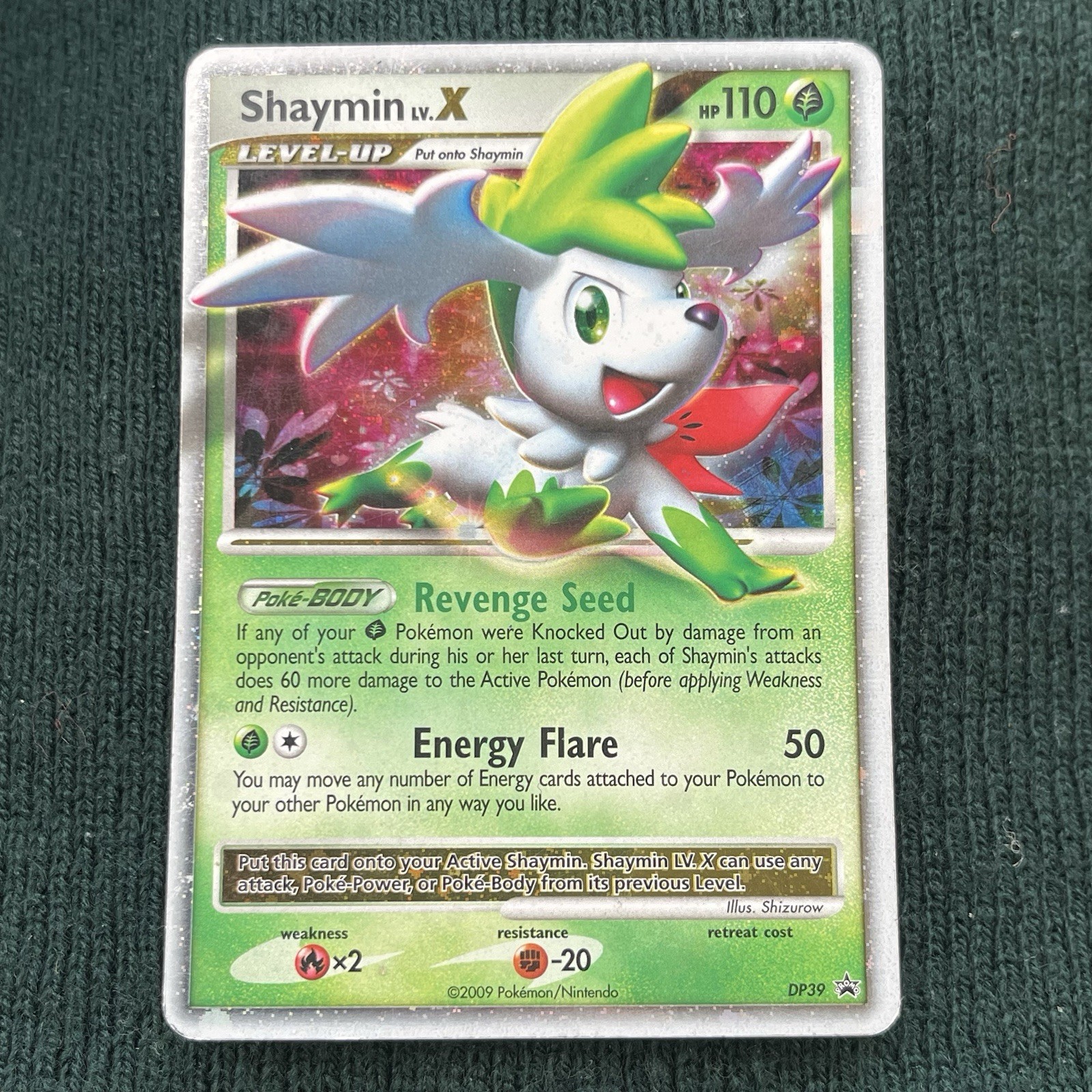 Pokemon Shaymin LV.X DP39 Promo Diamond & Pearl 2009 Holo English LP- To MP+