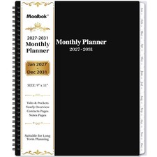 2027-2031 Monthly Planner/Calendar - Jan 2027 - Dec 2031, 5 Year Monthly Planner