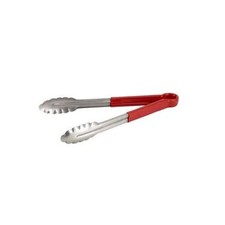 New Winco 12 Tongs Stainless Steel Red Color Coded Non Slip Handle UT-12HP-R