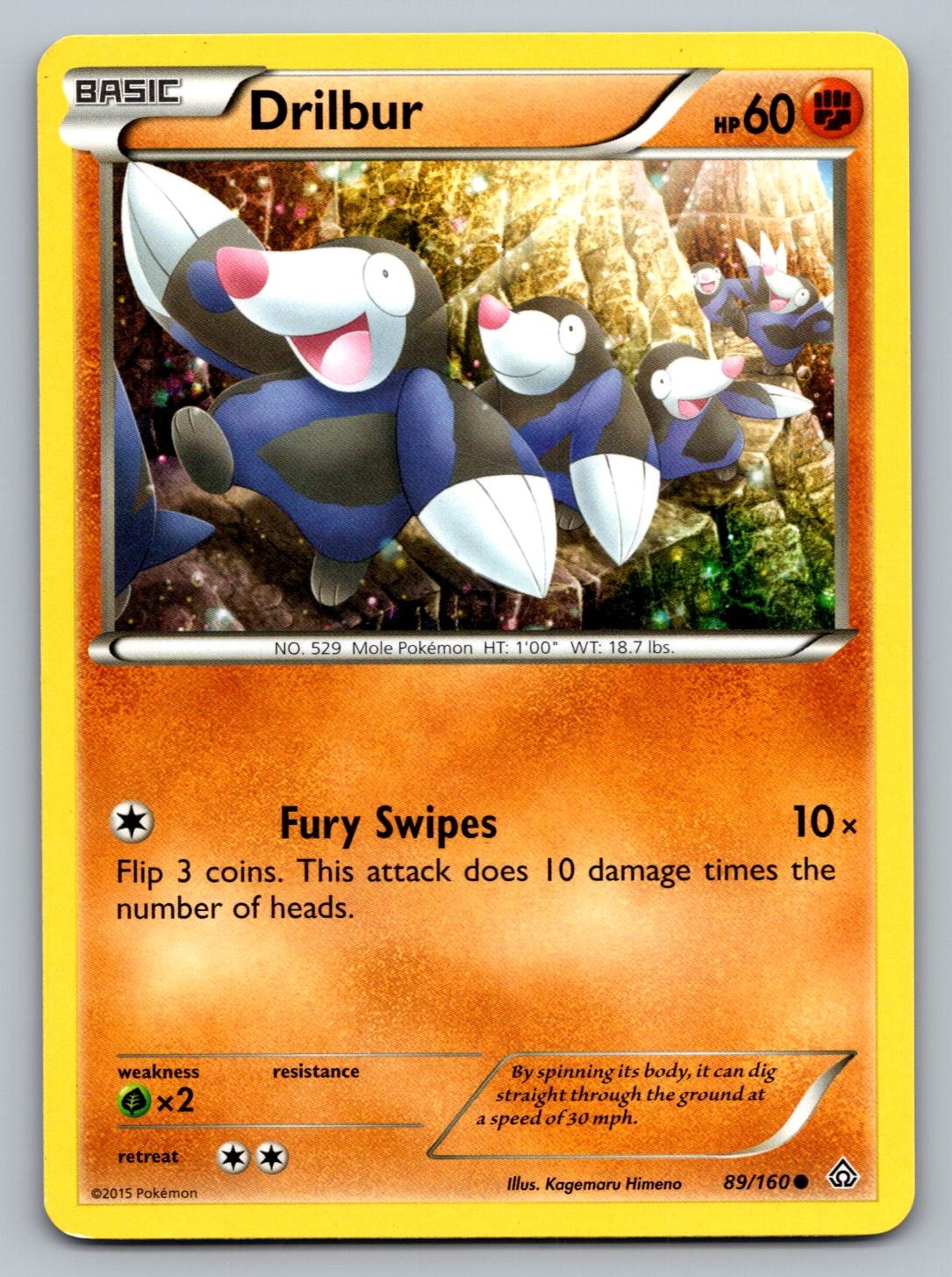 Pokemon TCG XY - Primal Clash Drilbur 89/160