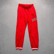 Nike Air Jogger Sweatpants Boys Large Red 26x26 Swoosh Athletic Pockets Gym