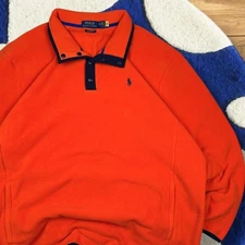 Polo Ralph Lauren Performance Orange Fleece Snap T XXL