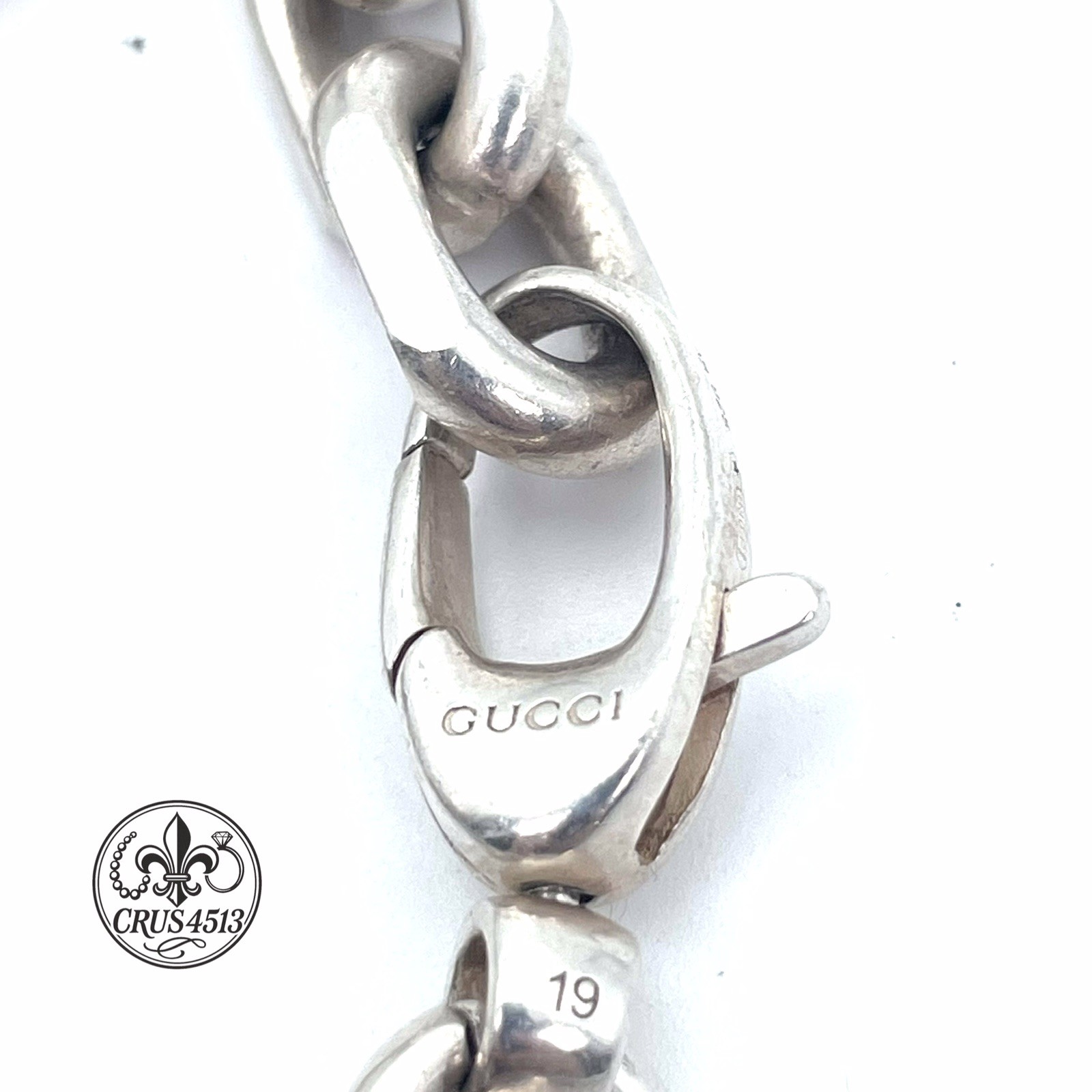 Gucci Classic Sterling Silver Interlocking Chain … - image 4