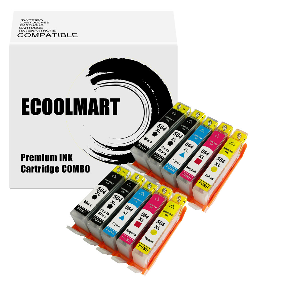 10PK Ink Cartridge replace for HP 564XL Photosmart premium D7560 C6375 C510a