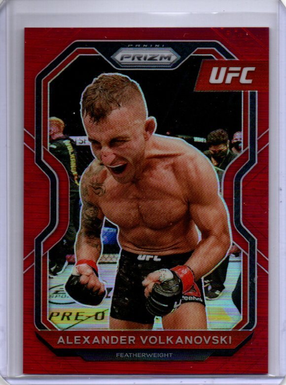 ALEXANDER VOLKANOVSKI 2021 PANINI PRIZM UFC RED PRIZM #D 105/275