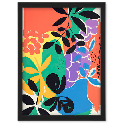 Henri Matisse Inspiriert Pflanzenformen Gemälde Abstrakt Gerahmt Wandkunstdruck A4