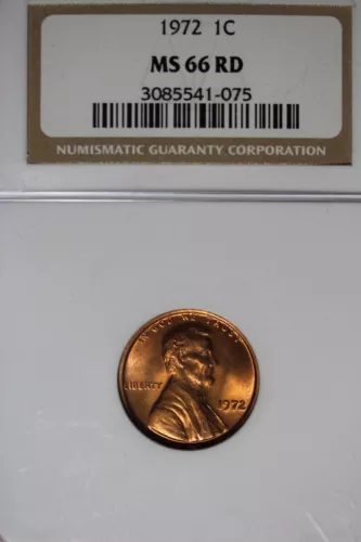 1972 NGC 1C MS66 RD LINCOLN MEMORIAL CENT #B48622