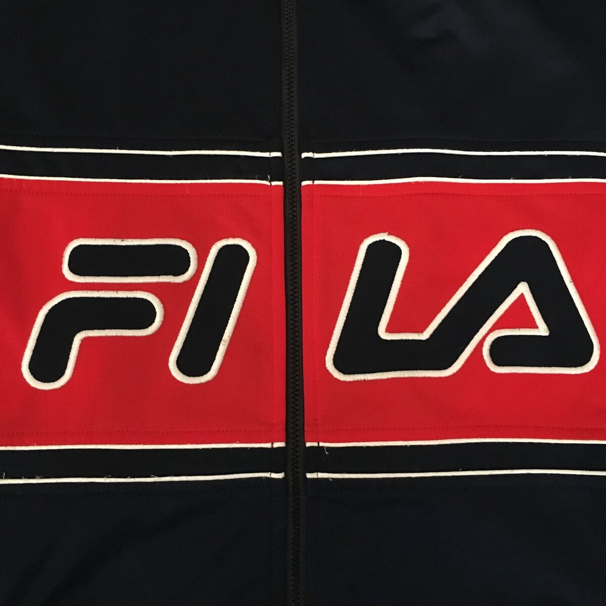 FILA mens vintage 90s Big Logo Tracksuit Track Top Jacket FILA mens vintage 90s Big Logo Tracksuit Track Top Jacket