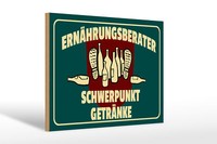 Holzschild Spruch 30X20 Cm ErnäHrungsberater GeträNke Deko Schild Wooden Sign