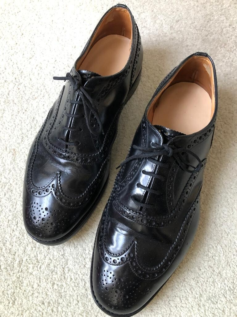 SAOLA Church's Burwood Black size 10 uk 44 eu new inner and outer sole