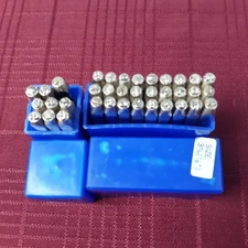 Letters & Numbers Stamp Set 3m/m 1/8"x2 3/8" for Crafts/Leather-PreOwned-VINTAGE