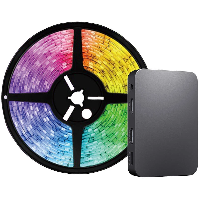 HDMI-TV-Sync-Box für Ambiente-Licht, RGB-IC-LEDs, 4K UHD, WLAN, 55–65" - Bild 4 von 4