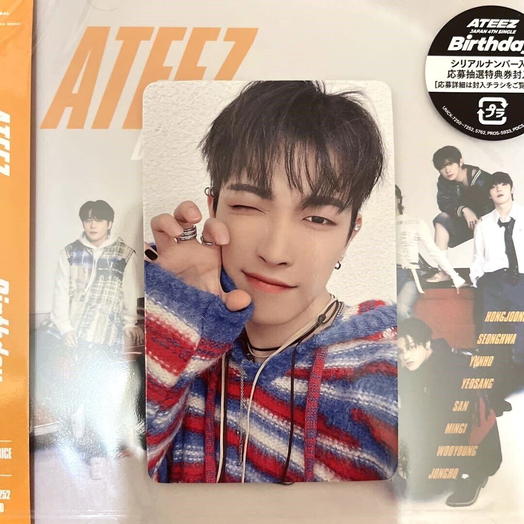 ATEEZ JAPAN 4th SINGLE Birthday HMV Lucky Draw Official ATEEZ JAPAN 4th SINGLE Birthday HMV Lucky Draw Official