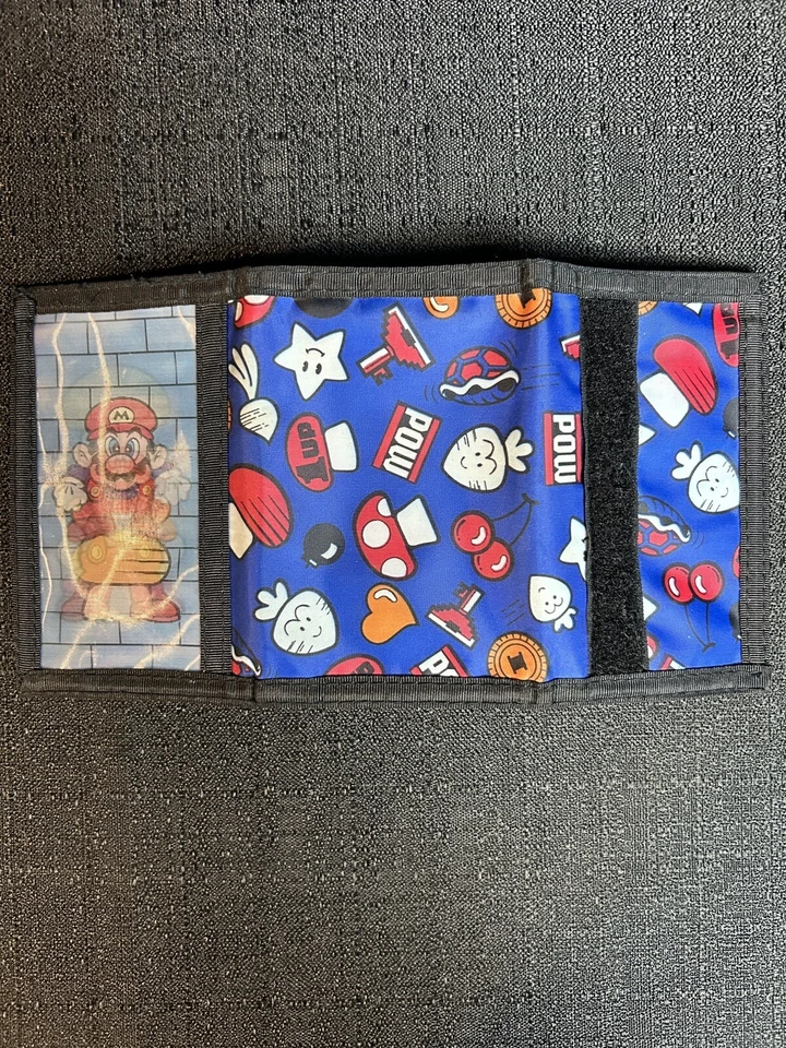 Vintage 1990 Super Mario Bros Trifold Wallet Lenticular Hologram Nintendo - Image 4 of 4