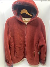 Cherokee Burgundy Hooded Full Zip Jacket Fleece Lining Women's Size Xl
