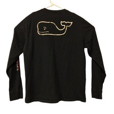 Vineyard Vines tshirt boys XL XLarge 18 navy blue long sleeve whale logo crew